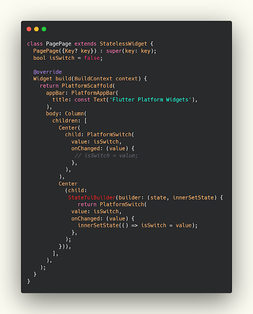 How to use StatefulBuilder in Flutter
