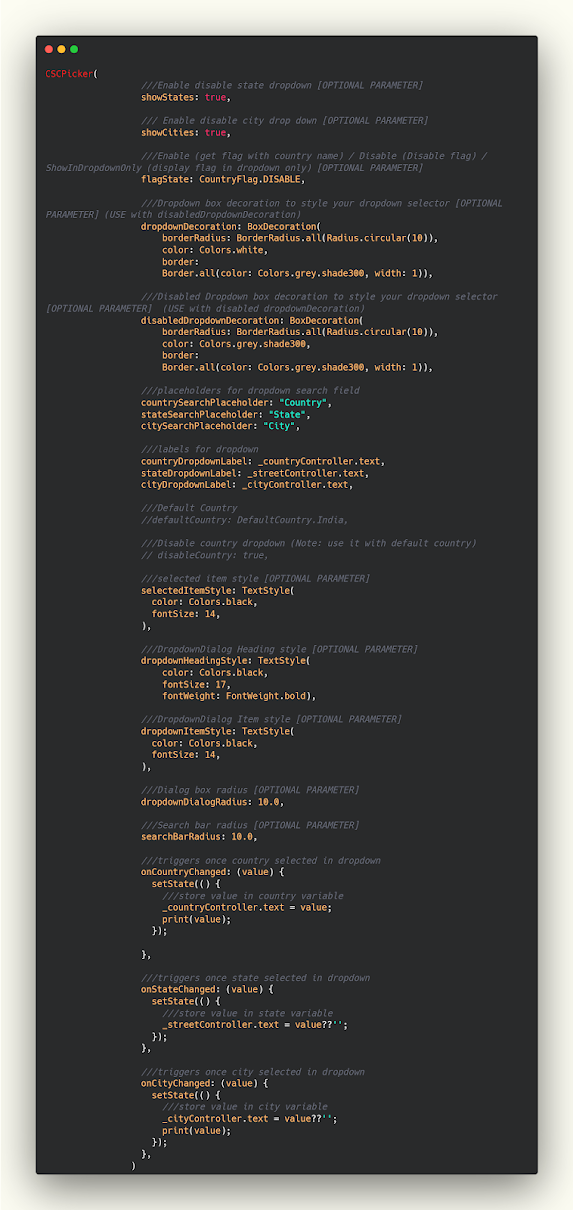 How to change location from flutter project by dropDown