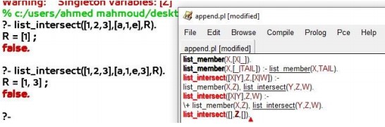 كود لعمل تداخل في الليست بلغة برولوغ كود لعمل تداخل في الليست بلغة برولوغ