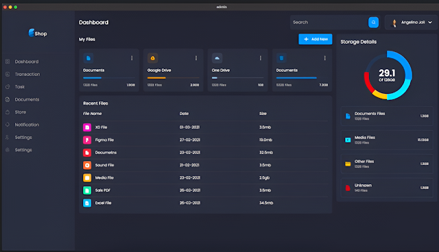 تصميم صفحة dashboard panel تعمل على بشكل responsive لتعمل على مختلف الاجهزة