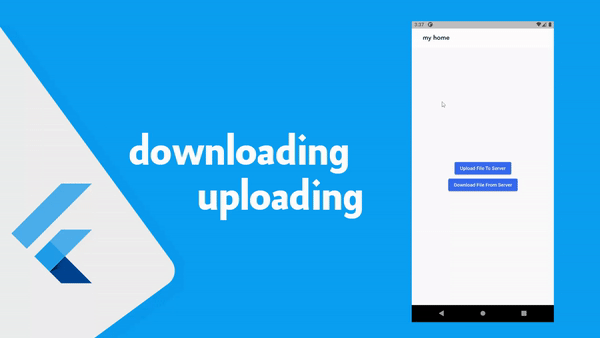 تحمل ورفع ملف من الانترنت مع اظهار شريط التحميل اثناء التحميل و الرفع في flutter