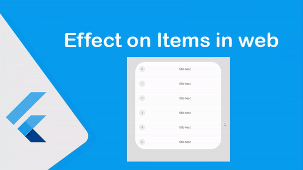 تاثير حول العناصر عند تمرير الماوس عليها في تصميم صفحات الويب باستخدام Flutter
