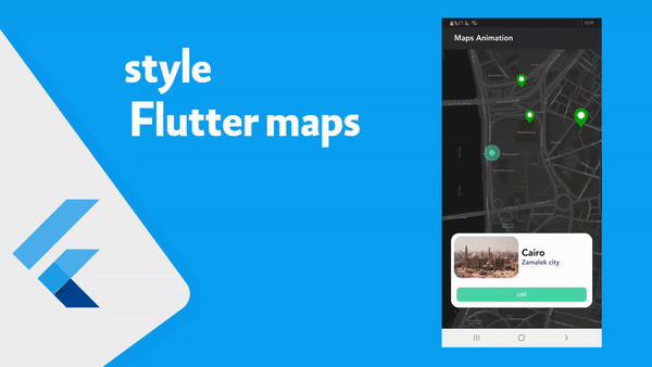 شرح كيفية عمل انميشن على الموقع الخاص بالمستخدم باستخدام flutterMap