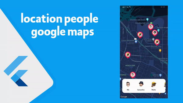 انشاء خريطة بها مواقع الاشخاص مع تغيير الايقونه داخل تطبيقات Flutter