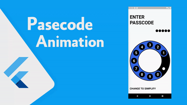 تصميم صفحة لكتابة الرقم السري لفتح التطبيق باشكال مختلفه في Flutter