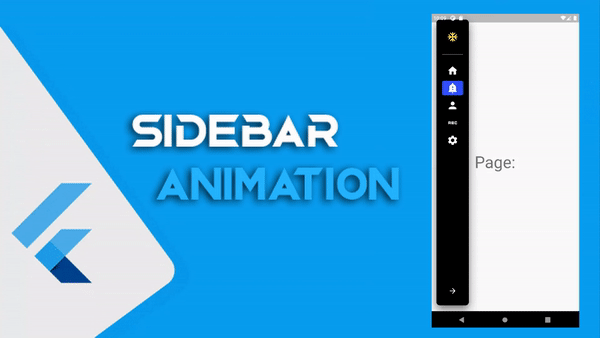 إنشاء sidebar Animation في تطبيقات Flutter