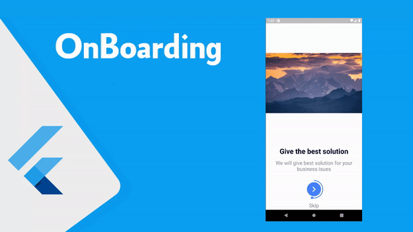 تصميم لصفحة onBoarding بإستخدام flutter مع Animation