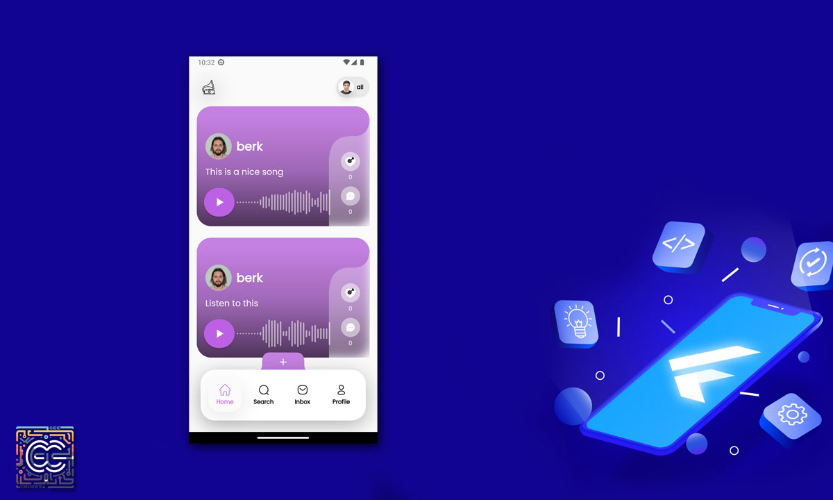 تطبيق منصة تواصل اجتماعي صوتي مفتوح المصدر Flutter Audio Social App