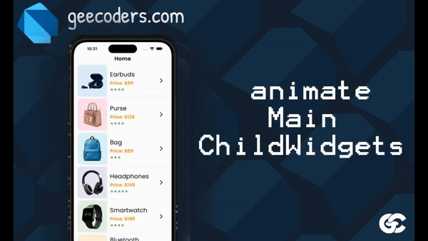 شرح Flutter Animated Product Tile لعرض تفاصيل المنتجات المتحركة بشكل احترافي