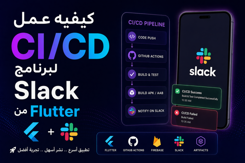 شرح رفع APK إلى Slack باستخدام GitHub Actions في Flutter