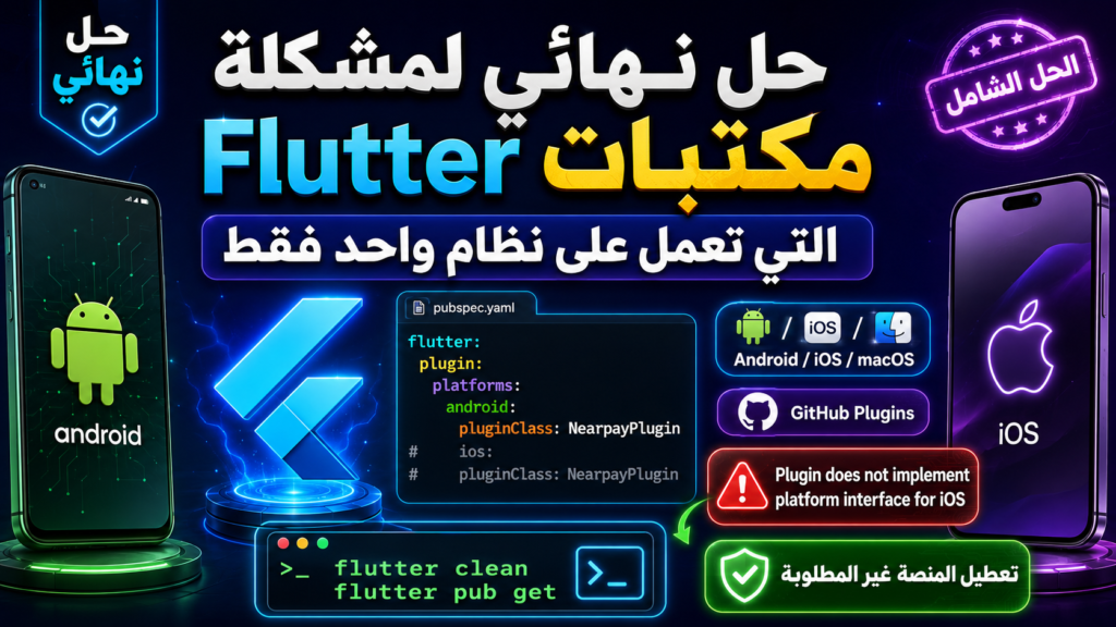 حل نهائي لمشكلة مكتبات Flutter التي تعمل على نظام واحد فقط