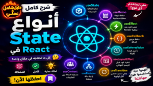 شرح أنواع State في React بطريقة عملية: من useState إلى useTransition مع أمثلة حقيقية