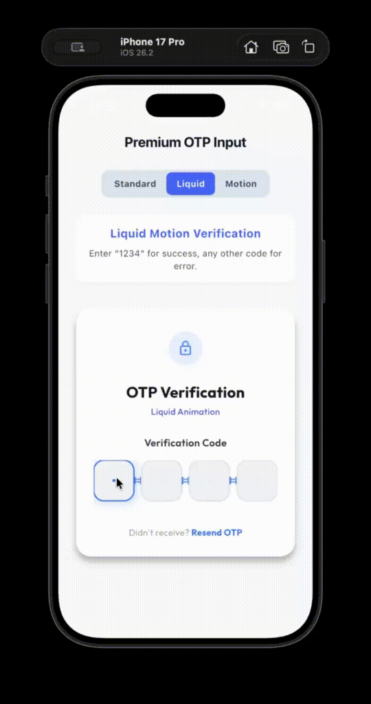 شرح مكتبة premium_otp_input لإنشاء شاشة OTP احترافية في Flutter
