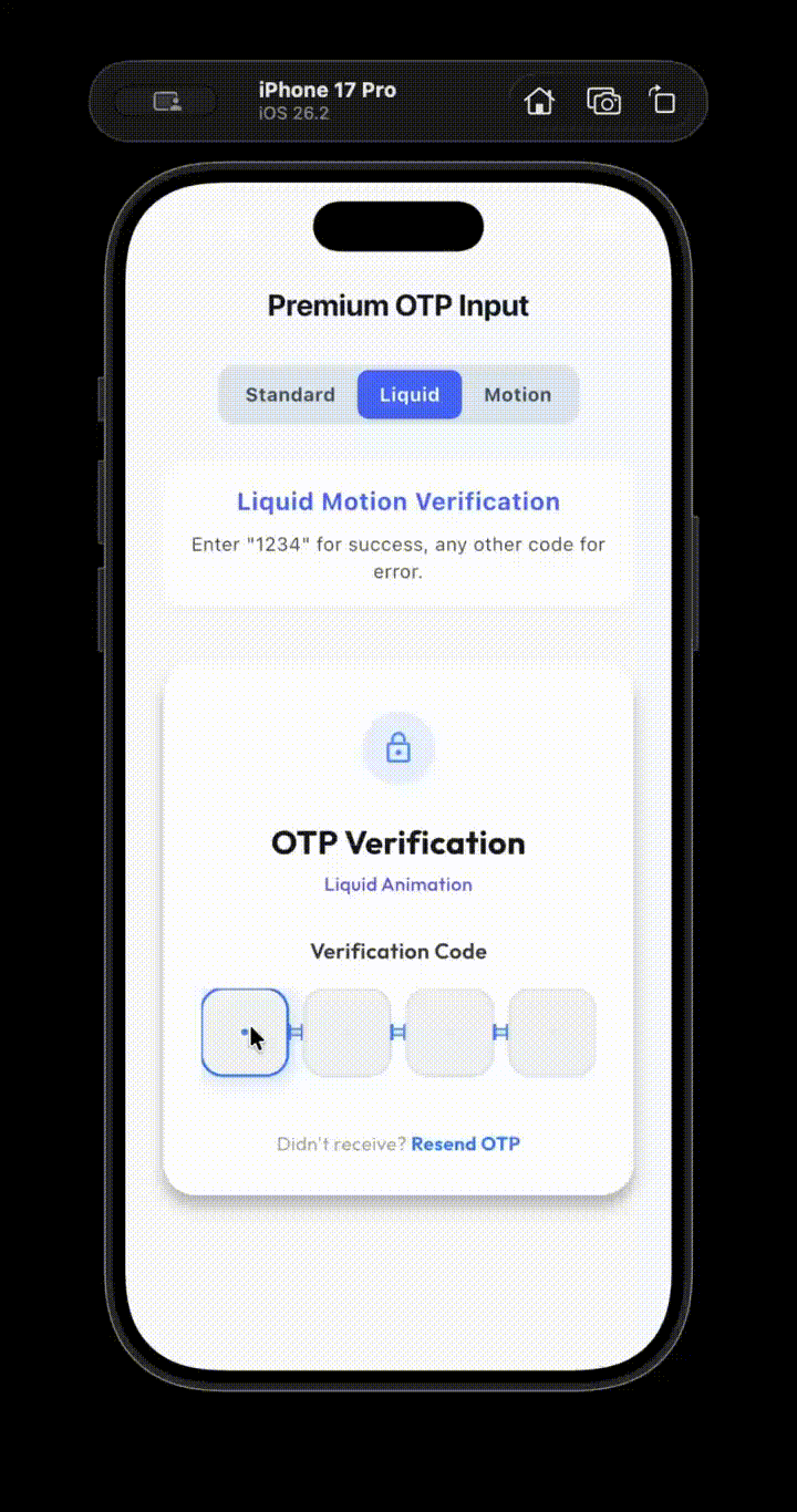 شرح مكتبة premium_otp_input لإنشاء شاشة OTP احترافية في Flutter