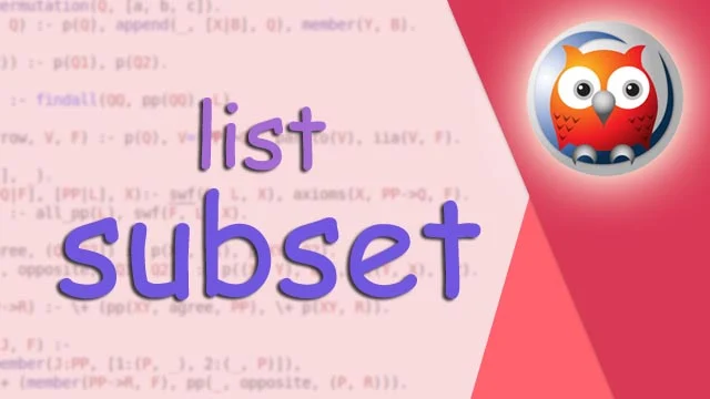 كود برنامج subsets باستخدام برنامج swi prolog بالعربي