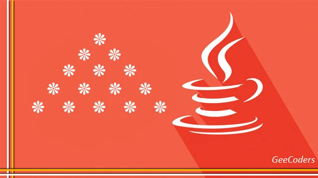 طباعة هرم النجوم في Java باستخدام الحلقات المتداخلة