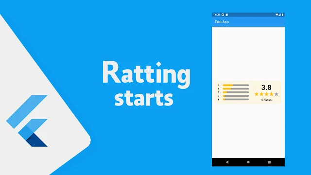 اظهار تقيم لعناصر التطبيق الخاص بك بجميع التقيمات في Flutter