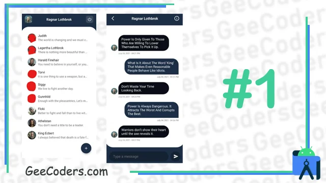 المكتبات التي تحتاجها لبناء تطبيق chat في Android studio