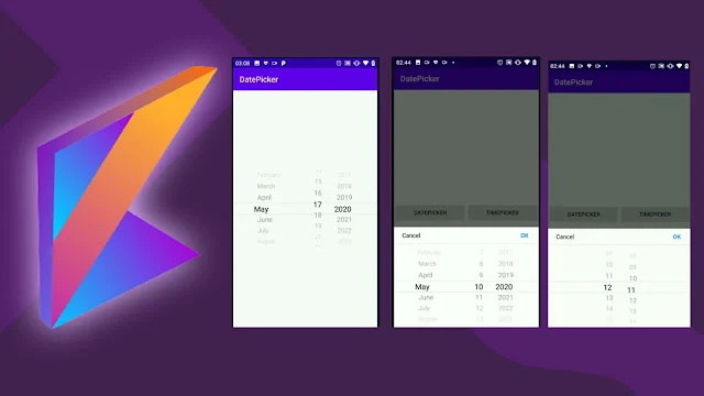تغيير طريقة عرض اختيار الوقت والتاريخ في تطوير تطبيقات الاندرويد بالجافا DatePicker