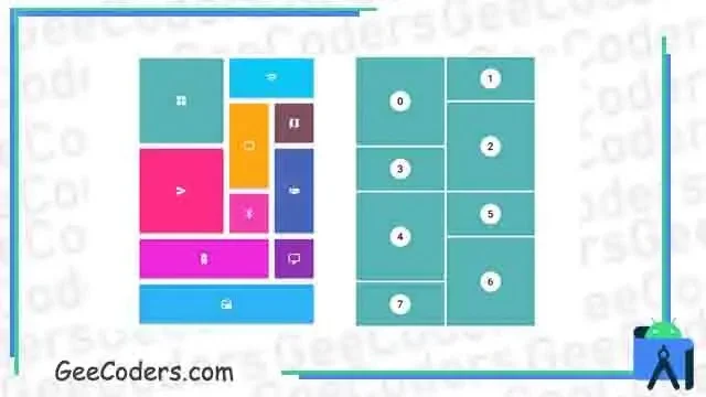 شرح استخدام GridView و Staggered Grid View داخل Recyclerview برنامج اندرويد ستوديو