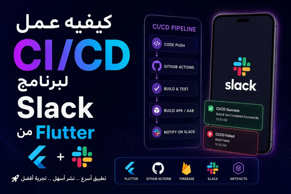 شرح رفع APK إلى Slack باستخدام GitHub Actions في Flutter